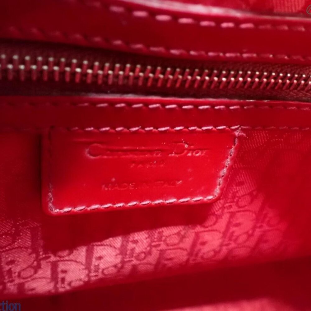 Dior Red Patent Leather Satchel - Picture 7 of 8